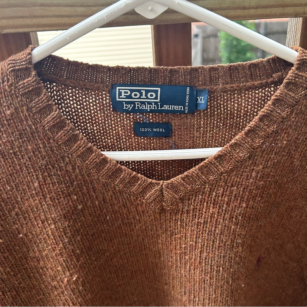 Vintage Polo Ralph Lauren 100% Wool XL - Picture 4 of 7